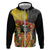 Mexico Dia De Los Muertos Zip Hoodie Sugar Skull Sombrero Aztec Pattern