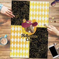 Melbourne Cup Australia Puzzle Diamond Horse Racing Silks Inspired Yellow