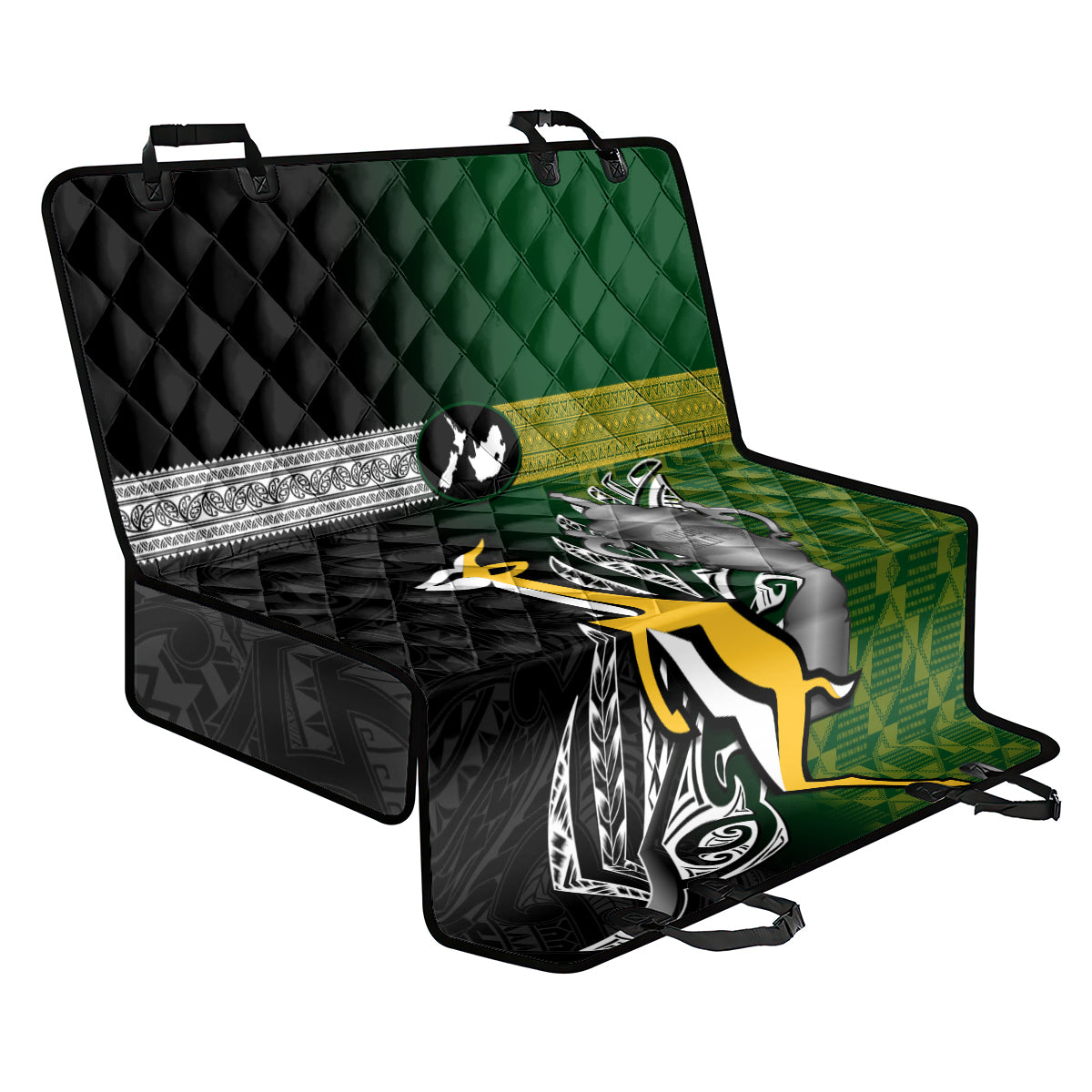 New Zealand and South Africa Rugby Back Car Seat Cover 2023 World Cup Final All Black Springboks Together - Wonder Print Shop