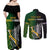 Personalised New Zealand and South Africa Rugby Couples Matching Off Shoulder Maxi Dress and Long Sleeve Button Shirt 2023 World Cup Final All Black Springboks Together - Wonder Print Shop