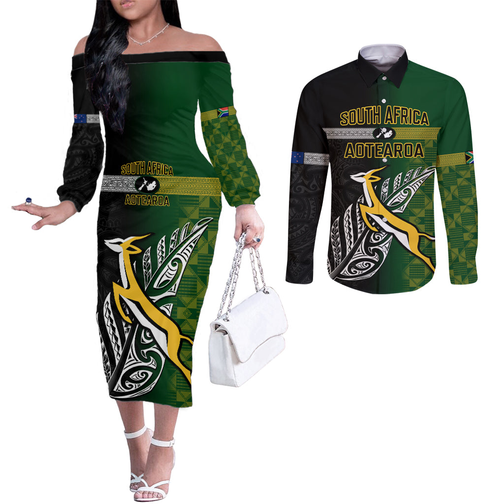 personalised-new-zealand-and-south-africa-rugby-couples-matching-off-the-shoulder-long-sleeve-dress-and-long-sleeve-button-shirt-2023-world-cup-final-all-black-springboks-together