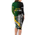 Personalised New Zealand and South Africa Rugby Family Matching Long Sleeve Bodycon Dress and Hawaiian Shirt 2023 World Cup Final All Black Springboks Together - Wonder Print Shop