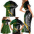 Personalised New Zealand and South Africa Rugby Family Matching Short Sleeve Bodycon Dress and Hawaiian Shirt 2023 World Cup Final All Black Springboks Together - Wonder Print Shop