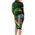 Personalised New Zealand and South Africa Rugby Long Sleeve Bodycon Dress 2023 World Cup Final All Black Springboks Together - Wonder Print Shop