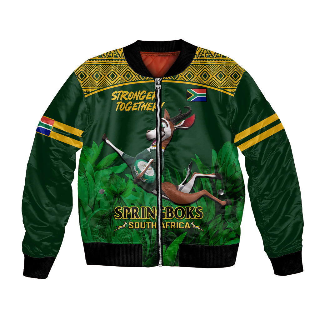 South Africa Rugby Bomber Jacket Go Bokke World Cup Champions History - Wonder Print Shop