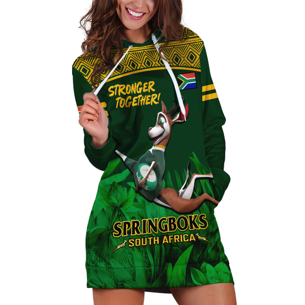 South Africa Rugby Hoodie Dress Go Bokke World Cup Champions History - Wonder Print Shop