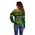 South Africa Rugby Off Shoulder Sweater Go Bokke World Cup Champions History - Wonder Print Shop