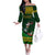 South Africa Rugby Off The Shoulder Long Sleeve Dress Go Bokke World Cup Champions History - Wonder Print Shop