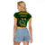 South Africa Rugby Raglan Cropped T Shirt Go Bokke World Cup Champions History - Wonder Print Shop