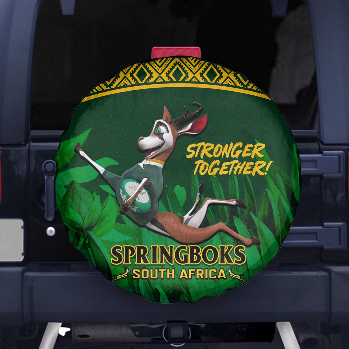 South Africa Rugby Spare Tire Cover Go Bokke World Cup Champions History - Wonder Print Shop