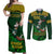 Custom South Africa Rugby Couples Matching Off Shoulder Maxi Dress and Long Sleeve Button Shirt Go Bokke World Cup Champions History - Wonder Print Shop