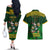 Custom South Africa Rugby Couples Matching Off The Shoulder Long Sleeve Dress and Hawaiian Shirt Go Bokke World Cup Champions History - Wonder Print Shop