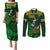 Custom South Africa Rugby Couples Matching Puletasi Dress and Long Sleeve Button Shirt Go Bokke World Cup Champions History - Wonder Print Shop