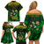 Custom South Africa Rugby Family Matching Off Shoulder Short Dress and Hawaiian Shirt Go Bokke World Cup Champions History - Wonder Print Shop