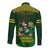 Custom South Africa Rugby Long Sleeve Button Shirt Go Bokke World Cup Champions History - Wonder Print Shop