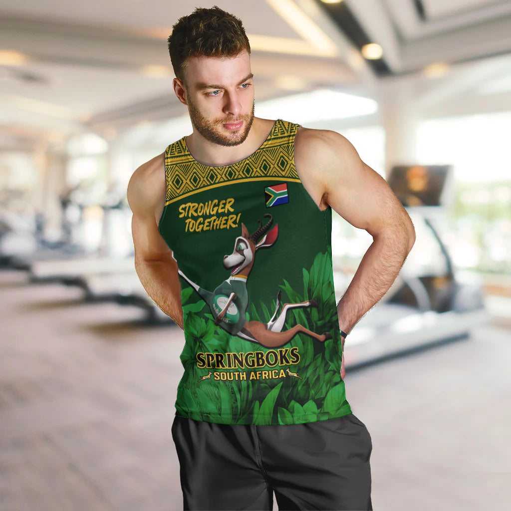 Custom South Africa Rugby Men Tank Top Go Bokke World Cup Champions History - Wonder Print Shop