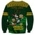 Custom South Africa Rugby Sweatshirt Go Bokke World Cup Champions History - Wonder Print Shop