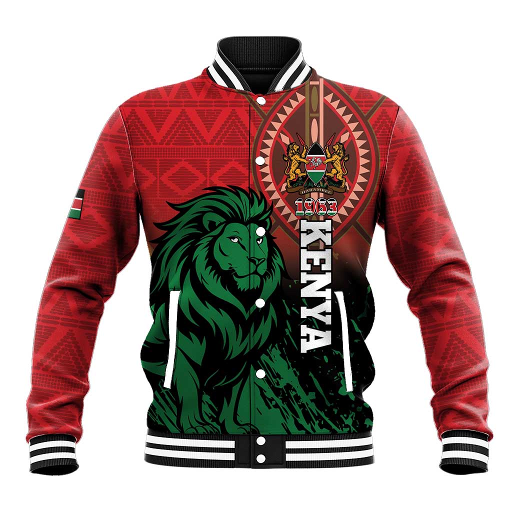 Kenya Independence Day Baseball Jacket Jamhuri ya Kenya 1963 - African Pattern - Wonder Print Shop