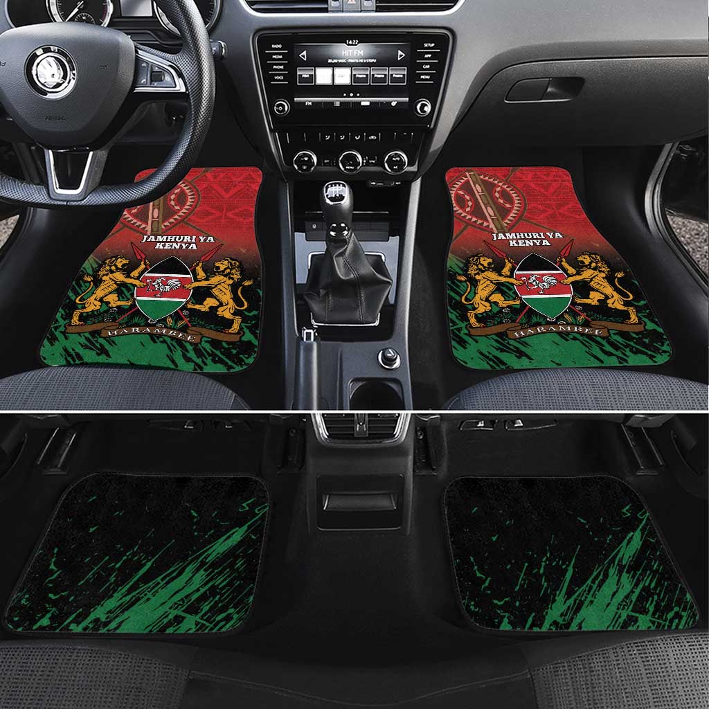 Kenya Independence Day Car Mats Jamhuri ya Kenya 1963 - African Pattern - Wonder Print Shop