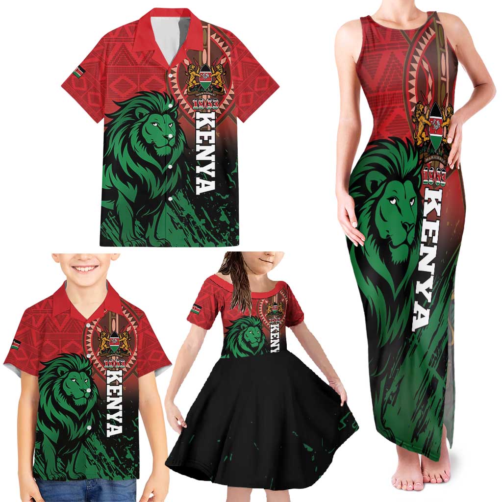 Kenya Independence Day Family Matching Tank Maxi Dress and Hawaiian Shirt Jamhuri ya Kenya 1963 - African Pattern - Wonder Print Shop