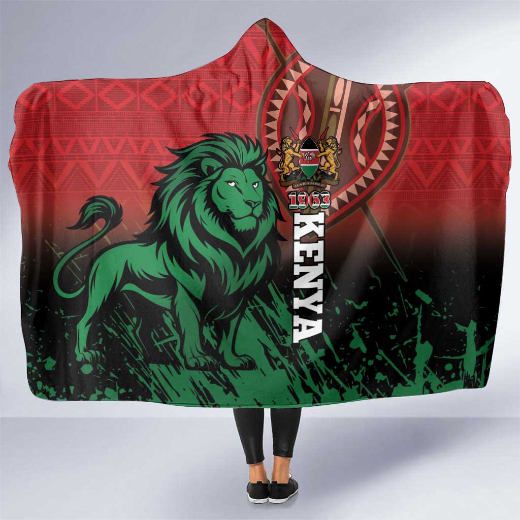 Kenya Independence Day Hooded Blanket Jamhuri ya Kenya 1963 - African Pattern