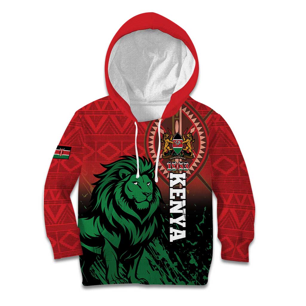 Kenya Independence Day Kid Hoodie Jamhuri ya Kenya 1963 - African Pattern - Wonder Print Shop