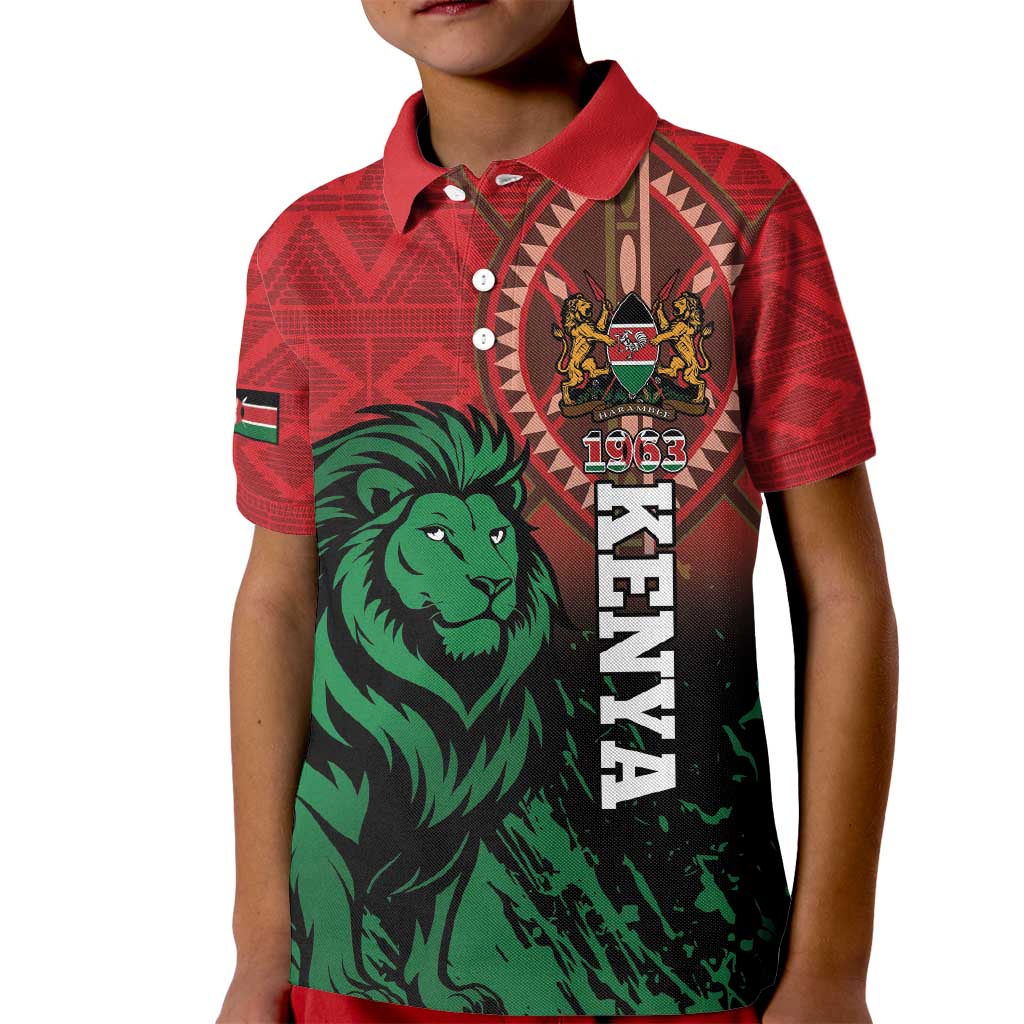 Kenya Independence Day Kid Polo Shirt Jamhuri ya Kenya 1963 - African Pattern - Wonder Print Shop