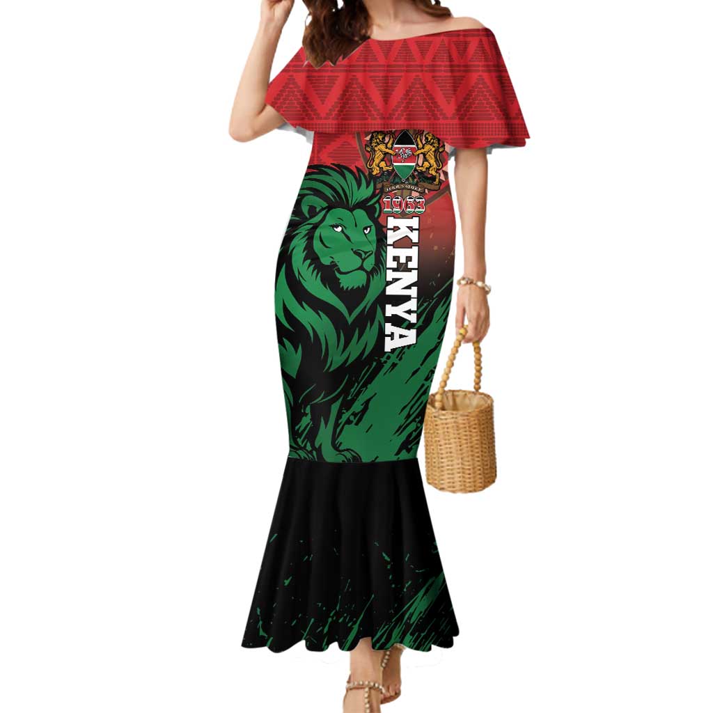 Kenya Independence Day Mermaid Dress Jamhuri ya Kenya 1963 - African Pattern - Wonder Print Shop