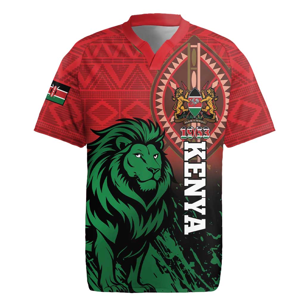 Kenya Independence Day Rugby Jersey Jamhuri ya Kenya 1963 - African Pattern - Wonder Print Shop