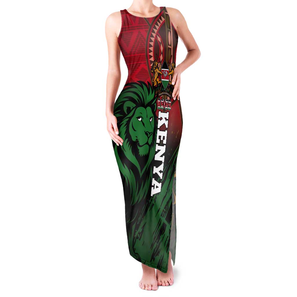 Kenya Independence Day Tank Maxi Dress Jamhuri ya Kenya 1963 - African Pattern - Wonder Print Shop