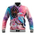 Kenya Lilac-Breasted Roller Baseball Jacket Coat Of Arms Mix Orchid - Wonder Print Shop