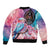 Kenya Lilac-Breasted Roller Bomber Jacket Coat Of Arms Mix Orchid - Wonder Print Shop