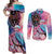 Kenya Lilac-Breasted Roller Couples Matching Off Shoulder Maxi Dress and Long Sleeve Button Shirt Coat Of Arms Mix Orchid - Wonder Print Shop