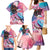 Kenya Lilac-Breasted Roller Family Matching Mermaid Dress and Hawaiian Shirt Coat Of Arms Mix Orchid - Wonder Print Shop