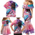 Kenya Lilac-Breasted Roller Family Matching Mermaid Dress and Hawaiian Shirt Coat Of Arms Mix Orchid - Wonder Print Shop