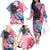 Kenya Lilac-Breasted Roller Family Matching Off The Shoulder Long Sleeve Dress and Hawaiian Shirt Coat Of Arms Mix Orchid - Wonder Print Shop