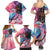 Kenya Lilac-Breasted Roller Family Matching Summer Maxi Dress and Hawaiian Shirt Coat Of Arms Mix Orchid - Wonder Print Shop