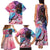 Kenya Lilac-Breasted Roller Family Matching Tank Maxi Dress and Hawaiian Shirt Coat Of Arms Mix Orchid - Wonder Print Shop