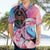 Kenya Lilac-Breasted Roller Hawaiian Shirt Coat Of Arms Mix Orchid - Wonder Print Shop