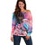 Kenya Lilac-Breasted Roller Off Shoulder Sweater Coat Of Arms Mix Orchid - Wonder Print Shop