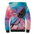 Kenya Lilac-Breasted Roller Sherpa Hoodie Coat Of Arms Mix Orchid - Wonder Print Shop