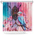 Kenya Lilac-Breasted Roller Shower Curtain Coat Of Arms Mix Orchid