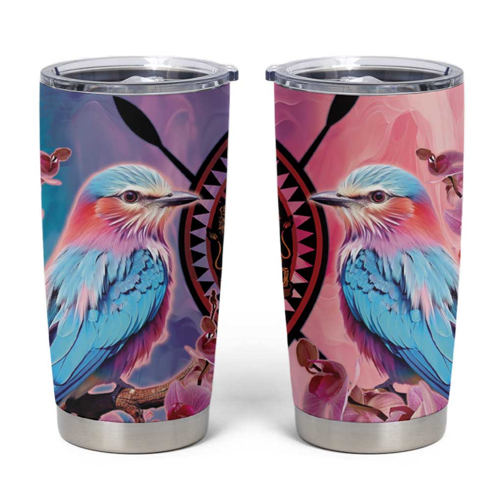 Kenya Lilac-Breasted Roller Tumbler Cup Coat Of Arms Mix Orchid - Wonder Print Shop