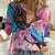 Kenya Lilac-Breasted Roller Women Casual Shirt Coat Of Arms Mix Orchid