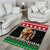 Personalized Kenya Christmas Area Rug Lion Santa - Heri Ya Krismasi! - Wonder Print Shop