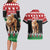 Personalized Kenya Christmas Couples Matching Long Sleeve Bodycon Dress and Hawaiian Shirt Lion Santa - Heri Ya Krismasi! - Wonder Print Shop