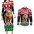 Personalized Kenya Christmas Couples Matching Long Sleeve Bodycon Dress and Long Sleeve Button Shirt Lion Santa - Heri Ya Krismasi! - Wonder Print Shop