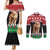 Personalized Kenya Christmas Couples Matching Mermaid Dress and Long Sleeve Button Shirt Lion Santa - Heri Ya Krismasi!