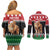 Personalized Kenya Christmas Couples Matching Off Shoulder Short Dress and Long Sleeve Button Shirt Lion Santa - Heri Ya Krismasi! - Wonder Print Shop