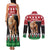 Personalized Kenya Christmas Couples Matching Tank Maxi Dress and Long Sleeve Button Shirt Lion Santa - Heri Ya Krismasi! - Wonder Print Shop